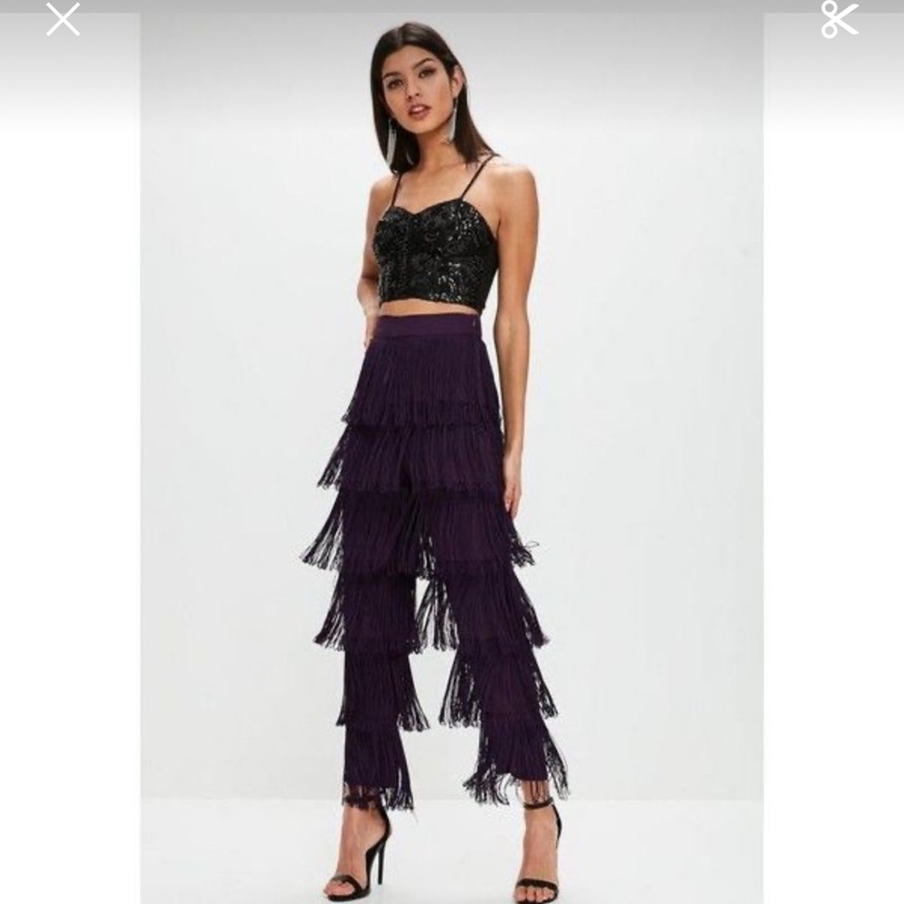 Purple Fringe Pants